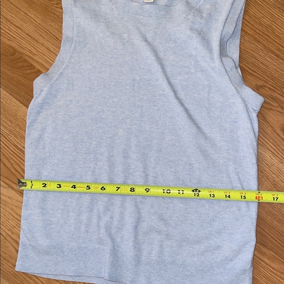 J. Crew Factory Cotton Sky Blue Muscle Tee - Picture 6 of 6